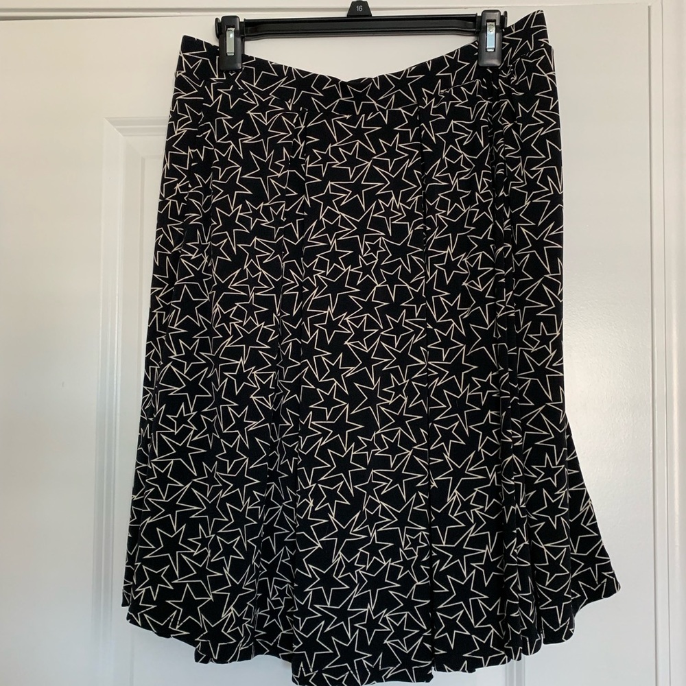 LuLaRoe Madison Skirt Black with Cream Stars- XL